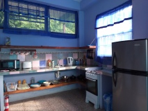 Blue room kitchen
