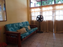 Yellow room seating area